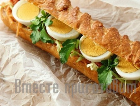 Бутерброд с яйцами