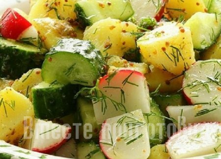 Салат с картошкой и редиской